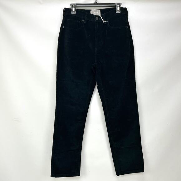 Everlane Womens Baby Cord Cheeky Pants 29 US 8 Black Corduroy Straight Leg NWT - Picture 5 of 11